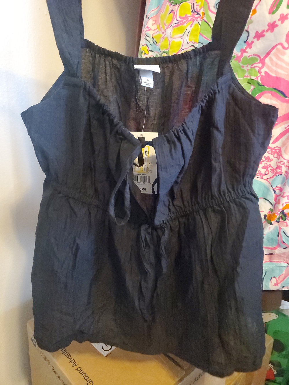 A New Day Flowy Top With Front Tie Size Small